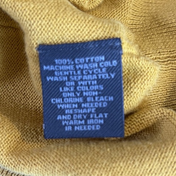 Vintage John Bartlett Consensus Sweater Men's Sz Lg Dk Yellow "inside out hems" - Picture 4 of 6